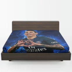 Angel Di Maria Top Ranked Argentina Soccer Player PSG Fitted Sheet 1