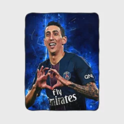 Angel Di Maria Top Ranked Argentina Soccer Player PSG Fleece Blanket 1