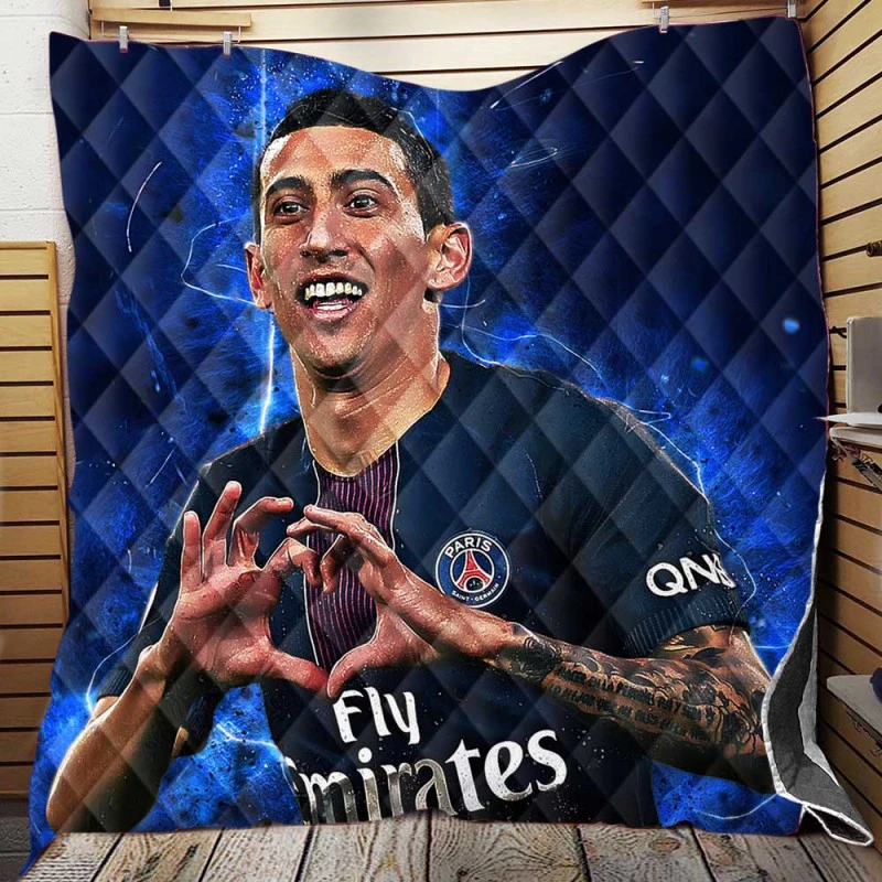 Angel Di Maria Top Ranked Argentina Soccer Player PSG Quilt Blanket