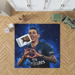 Angel Di Maria Top Ranked Argentina Soccer Player PSG Rug