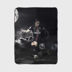 Angel Di Maria in PSG Jersey Fleece Blanket 1