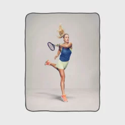 Angelique Kerber Top Ranked WTA Tennis Player Fleece Blanket 1