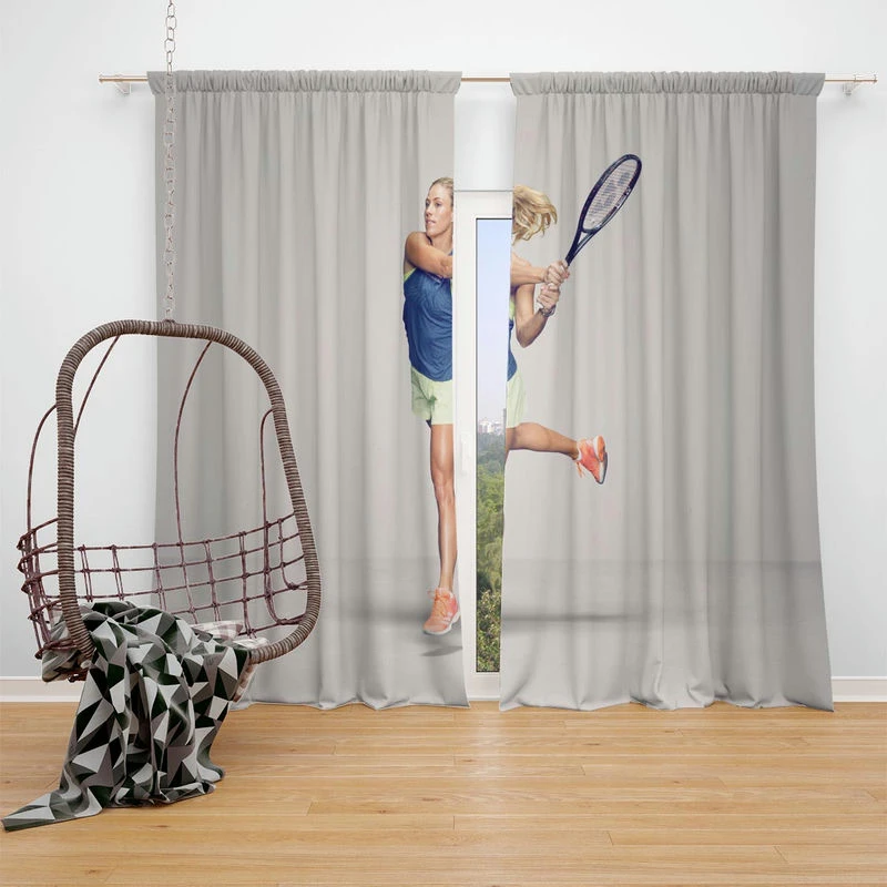 Angelique Kerber Womens Tennis Association Window Curtain