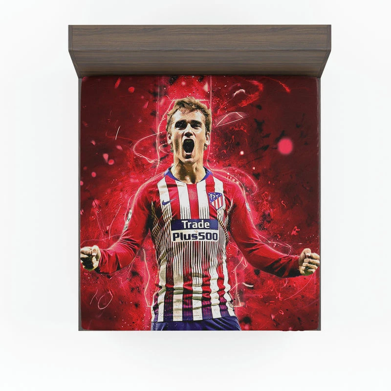 Antoine Griezmann  Atletico Madrid Expensive Player Fitted Sheet