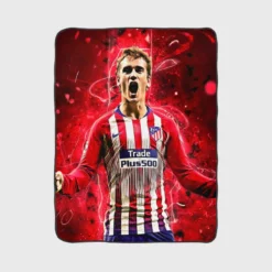 Antoine Griezmann  Atletico Madrid Expensive Player Fleece Blanket 1