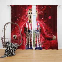 Antoine Griezmann  Atletico Madrid Expensive Player Window Curtain