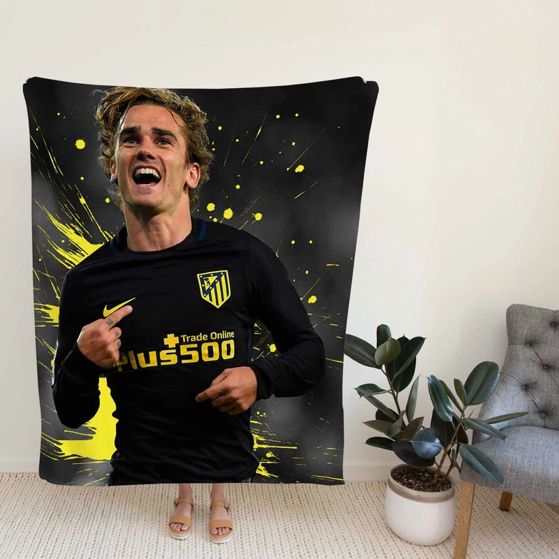 Antoine Griezmann  Atletico Madrid Top Forward Player Fleece Blanket