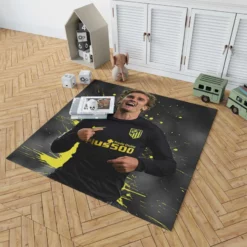 Antoine Griezmann  Atletico Madrid Top Forward Player Rug 1