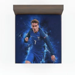 Antoine Griezmann  France Energetic Football player Fitted Sheet
