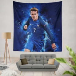 Antoine Griezmann  France Energetic Football player Tapestry