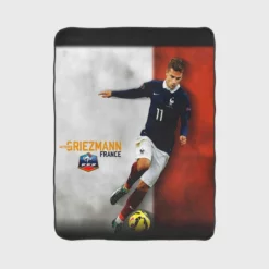 Antoine Griezmann  France Exellent Football Player Fleece Blanket 1