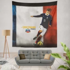 Antoine Griezmann  France Exellent Football Player Tapestry