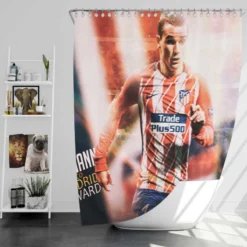 Antoine Griezmann France Professionl Football Player Shower Curtain