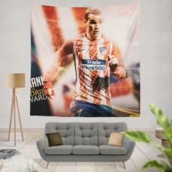 Antoine Griezmann France Professionl Football Player Tapestry