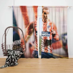 Antoine Griezmann France Professionl Football Player Window Curtain