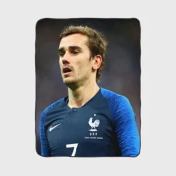 Antoine Griezmann In France National Football Jersey Fleece Blanket 1