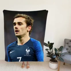 Antoine Griezmann In France National Football Jersey Fleece Blanket