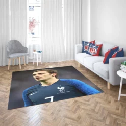 Antoine Griezmann In France National Football Jersey Rug 2