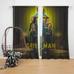 Antoine Griezmann Populer Football Player Window Curtain