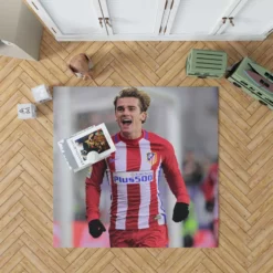 Antoine Griezmann Top Ranked La Liga Football Player Rug