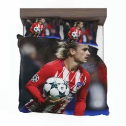 Antoine Griezmann in Atlatico Madrid Jersey Bedding Set 1