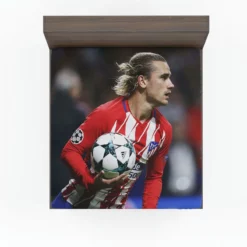 Antoine Griezmann in Atlatico Madrid Jersey Fitted Sheet
