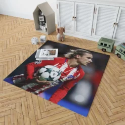 Antoine Griezmann in Atlatico Madrid Jersey Rug 1