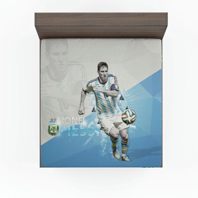 Argentina Captain Lionel Messi Fitted Sheet