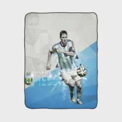 Argentina Captain Lionel Messi Fleece Blanket 1