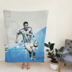 Argentina Captain Lionel Messi Fleece Blanket