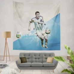 Argentina Captain Lionel Messi Tapestry