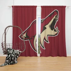 Arizona Coyotes Professional Ice Hockey Club Window Curtain