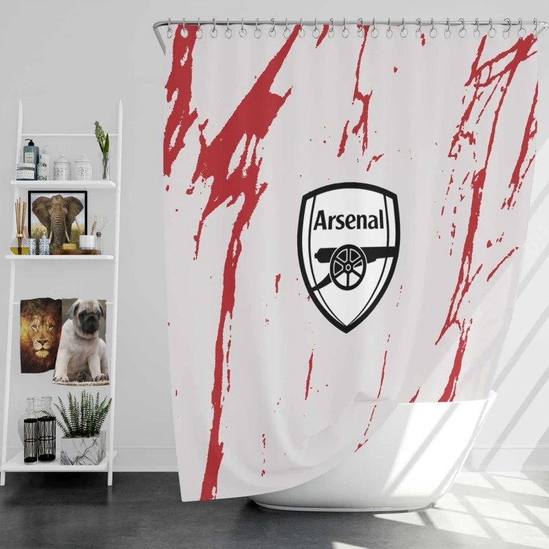 Arsenal FC Classic Football Club in England Shower Curtain