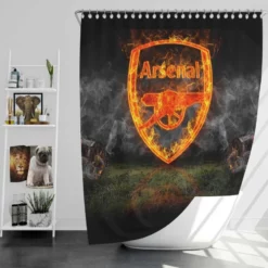 Arsenal FC Exciting Premiere League Club Shower Curtain