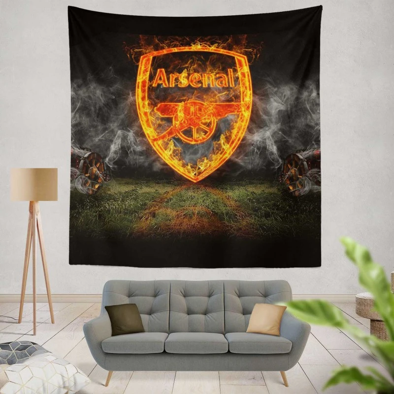 Arsenal FC Exciting Premiere League Club Tapestry