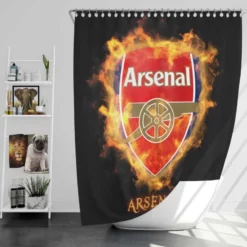 Arsenal FC Famous Soccer Team Shower Curtain