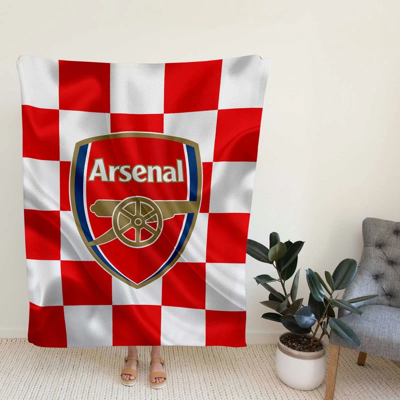 Arsenal FC Flag Design Football Logo Fleece Blanket