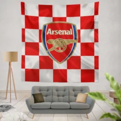 Arsenal FC Flag Design Football Logo Tapestry