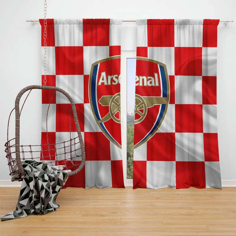 Arsenal FC Flag Design Football Logo Window Curtain