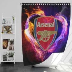 Arsenal FC Popular Football Club Shower Curtain