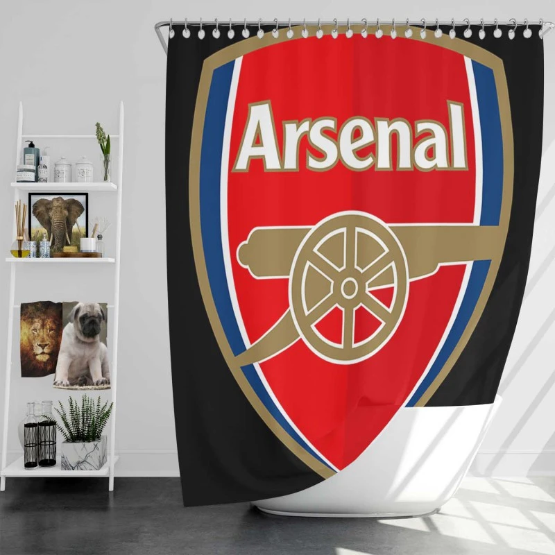Arsenal FC Professional Football Club Shower Curtain