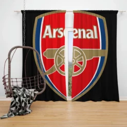 Arsenal FC Professional Football Club Window Curtain