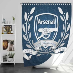 Arsenal FC Strong England Football Club Shower Curtain