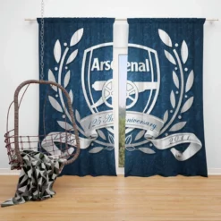 Arsenal FC Strong England Football Club Window Curtain