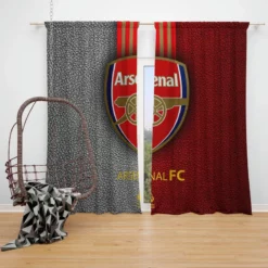 Arsenal Football Club Logo Window Curtain