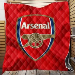 Arsenal Logo Powerful Football Club Quilt Blanket