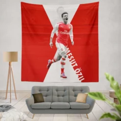 Arsenal Premier League Footballer Mesut Ozil Tapestry