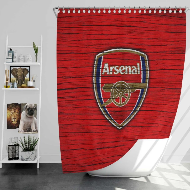 Arsenal Successful Club Logo Shower Curtain