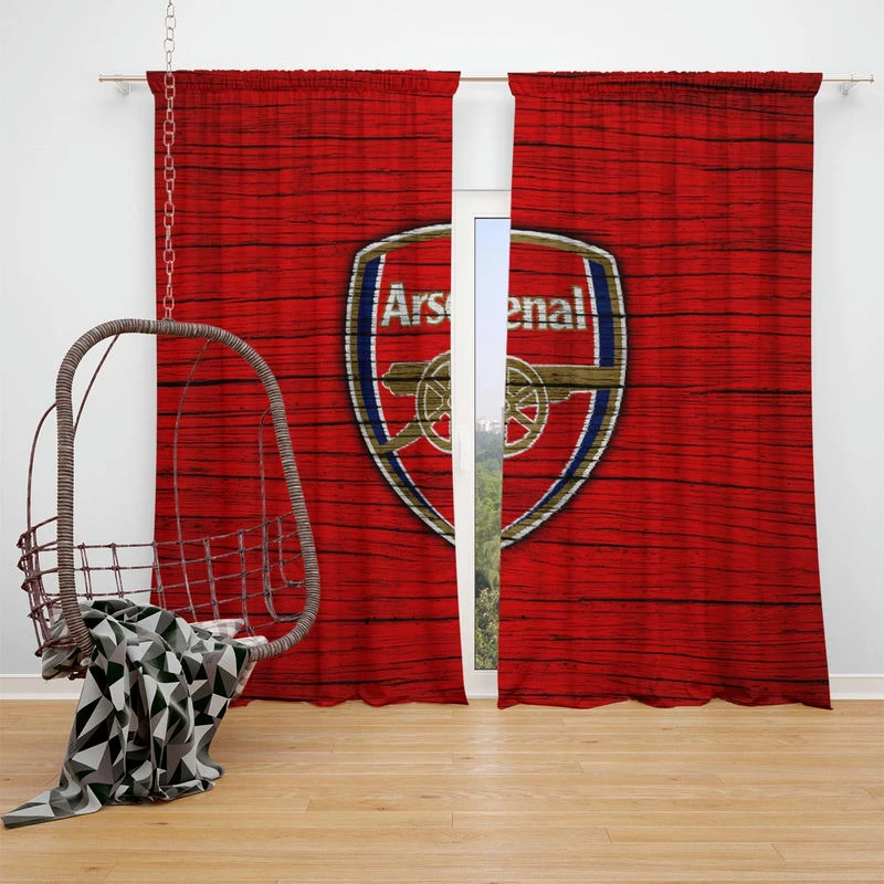 Arsenal Successful Club Logo Window Curtain