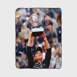 Ashleigh Barty Energetic Australian Tennis Player Fleece Blanket 1